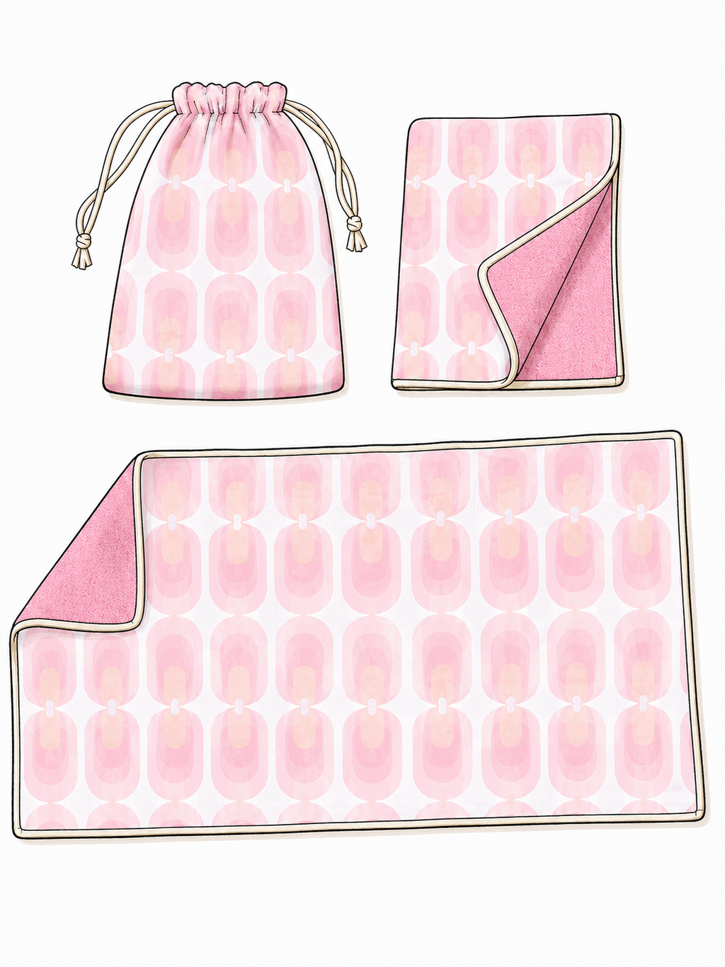 Pinky Promise - Reversible Mat Towel Kit